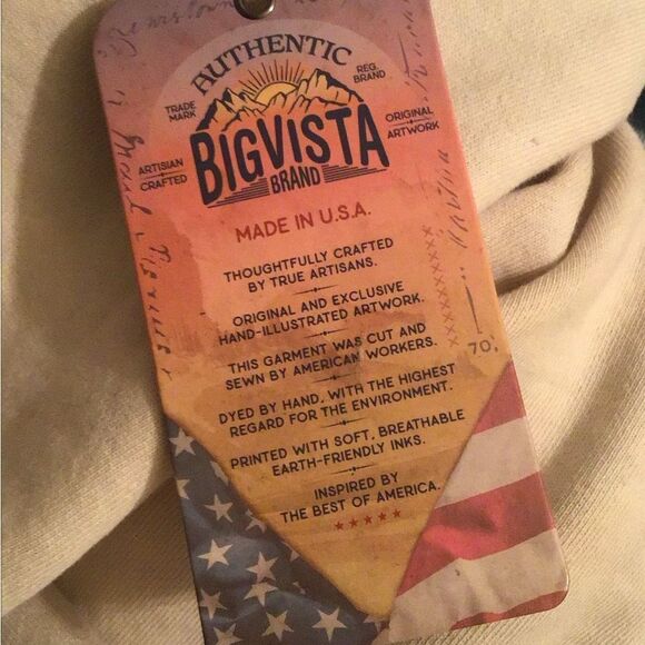 NWT Big Vista Roam Cream Sweater with Buffalo Print - Picture 4 of 8